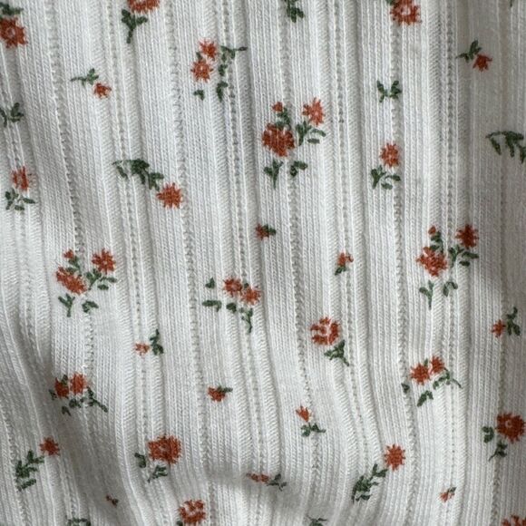 Aeropostale  White Floral Long Sleeve Top M - Picture 4 of 4